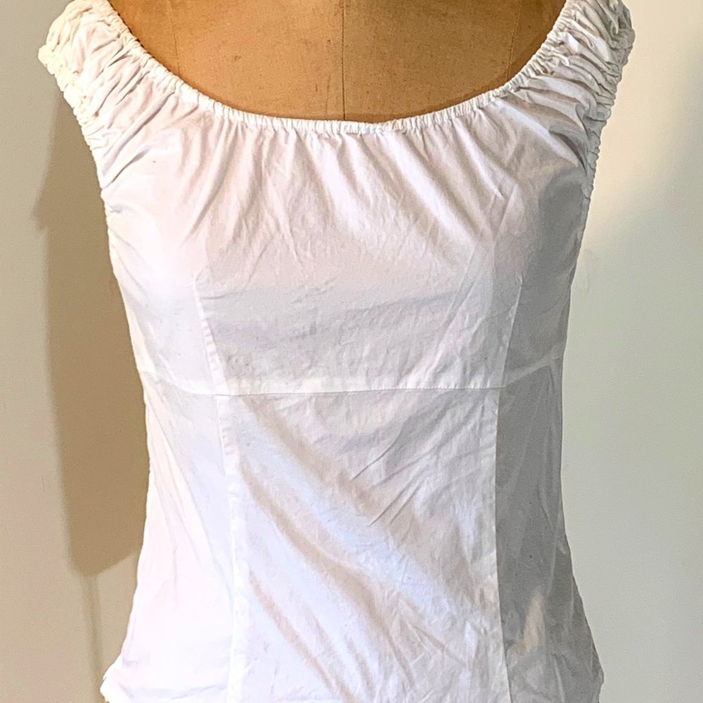 Off-the-Shoulder Joseph White Peasant Top